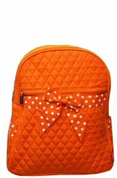 Quilted Backpack-TW2828/ORANGE-WHITE